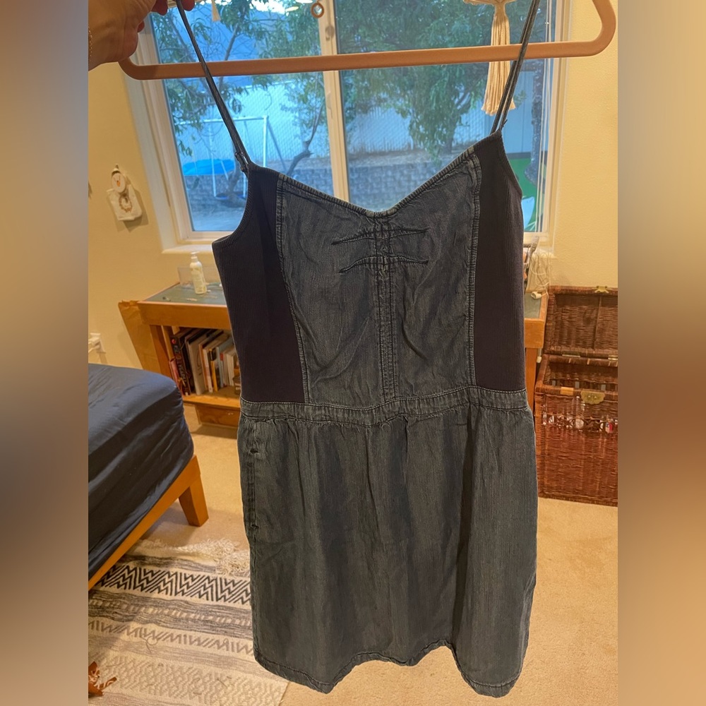 Jean sun dress with adjustable straps